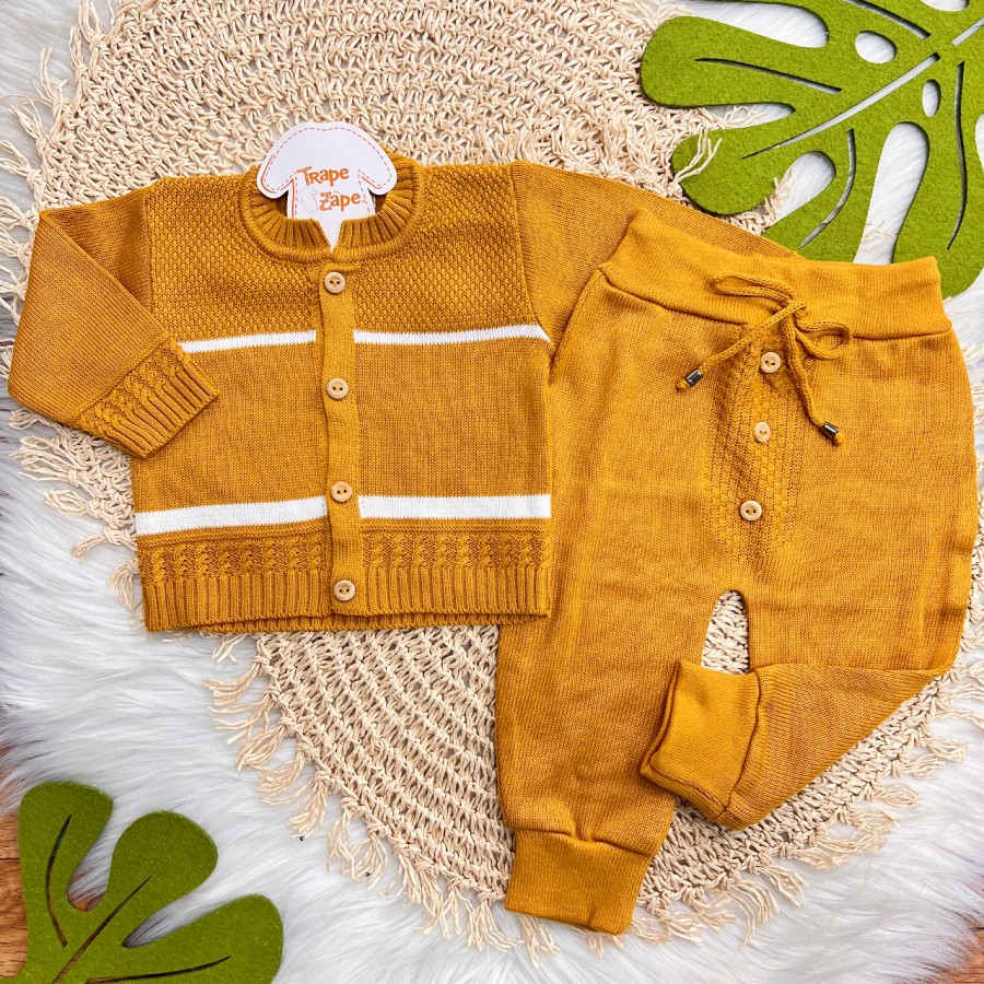 Conj de Linha Saruel Mostarda 